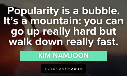 La famosa frase de Kim Namjoon sobre la popularidad