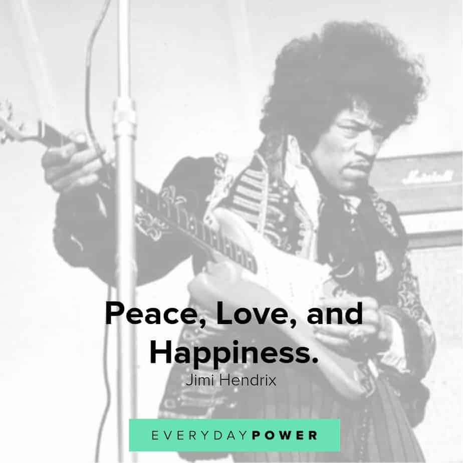 Frases de Jimi Hendrix sobre la felicidad