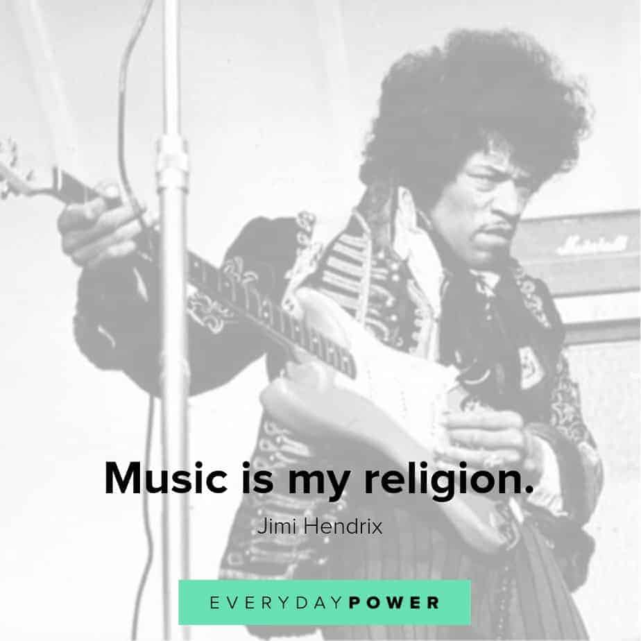 Frases de Jimi Hendrix sobre la música